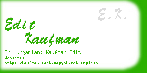 edit kaufman business card